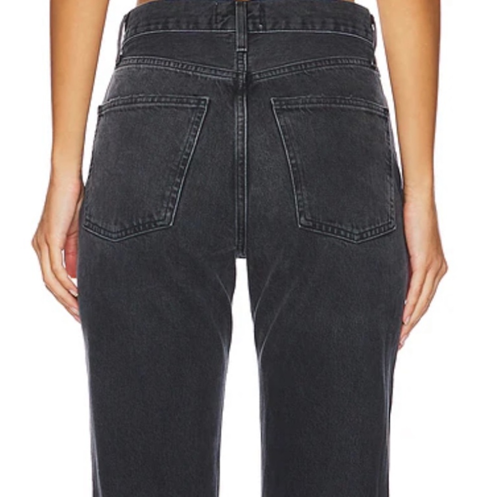 Agolde Women's Straight Leg 90s Jeans in Black 26 button fly - Picture 4 of 11